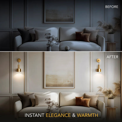 PRECI |WIRELESS WALL SCONCES (SET OF 2 + 2 BULBS FREE)