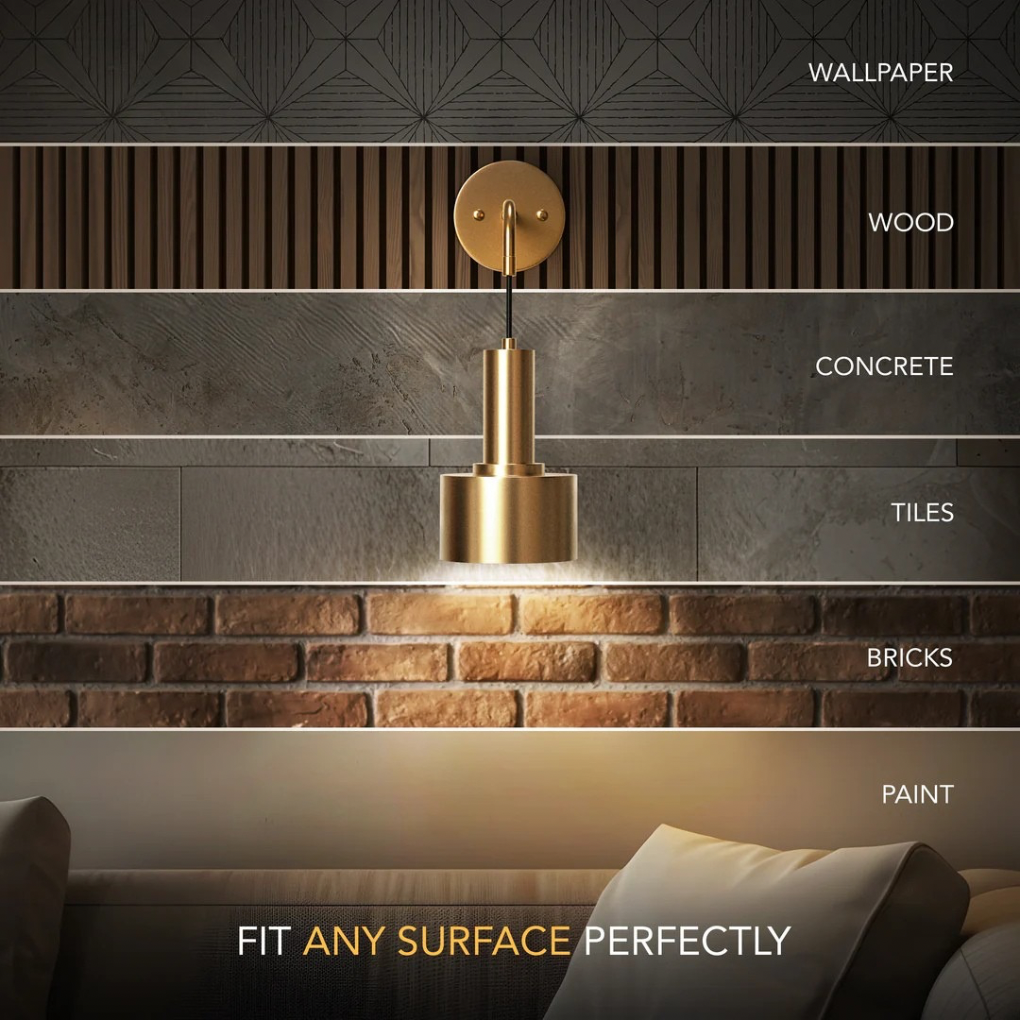 PRECI |WIRELESS WALL SCONCES (SET OF 2 + 2 BULBS FREE)